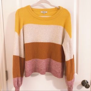 Madewell striped gladwell pullover sweater